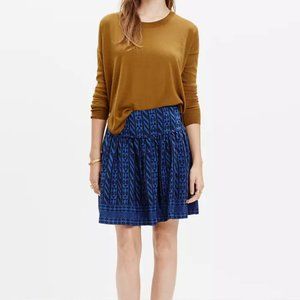 Madewell Silk Skyline Skirt in Geometric Stripe